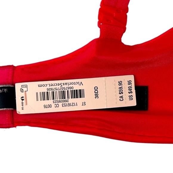 VICTORIA’S SECRET Very Sexy Push-up Double straps Rhinestones Pink 38DD/38E - Picture 16 of 16